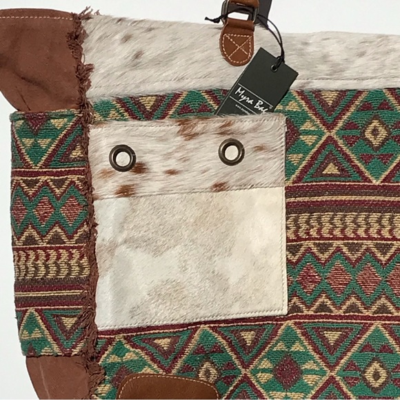 NWT Leather BROWN TRANSLATIONS WEEKENDER BAG - Picture 3 of 5